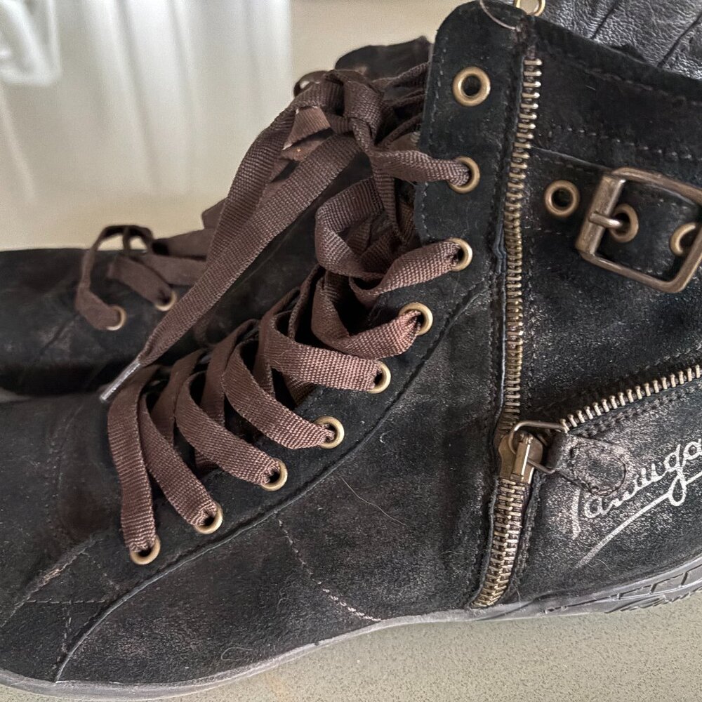 PATAUGAS ANKLE BOOTS..WOMEN..size 40...WORN ONCE..GORGEOUS BRONZE FINISH